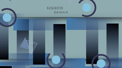  Geometric background vector design in blue color