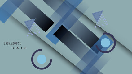  Geometric background vector design in blue color
