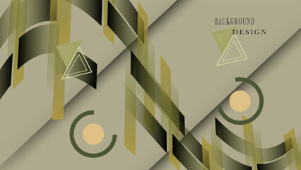 Geometric abstract background design olive green color