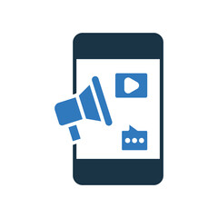 Fototapeta premium Advertisement mixed color icon