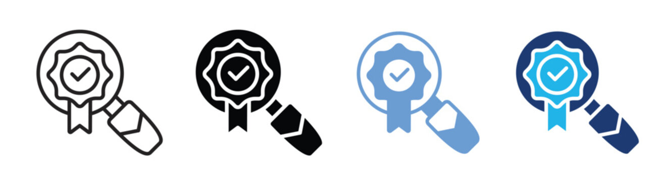 Quality control icon set multiple style collection