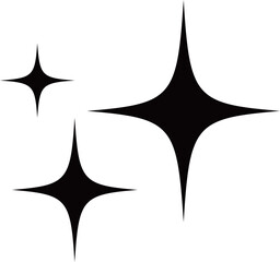 黒いキラキラマークのベクターイラスト素材