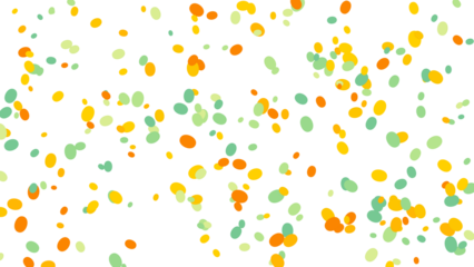 Colorful Scattered Confetti on White Background Celebration