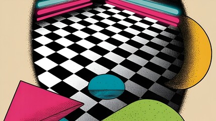 colorful chess pieces on white background