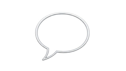 Fototapeta premium Silver Speech Bubble Outline