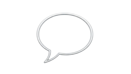 Silver Speech Bubble Outline