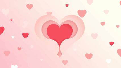 A beautiful pink and red heart background with many small floating hearts, perfect for romantic themes.