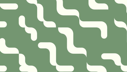 Abstract geometric pattern with flowing organic shapes in green and white.