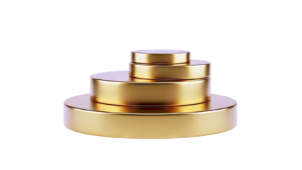 Stack of Four Golden Cylinders