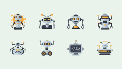 Collection of Retro and Modern Robots - Pixel Art Style