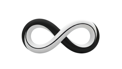 Black and White Infinity Symbol