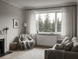 Bright and Minimalist Scandinavian-Style Living Room