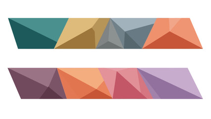 Fototapeta premium Geometric Abstract Patterns, Colorful Low Poly Shapes, Modern Design Elements