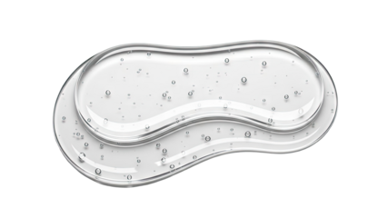 Clear cosmetic gel with air bubbles