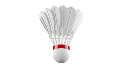 White Badminton Shuttlecock with Red Band