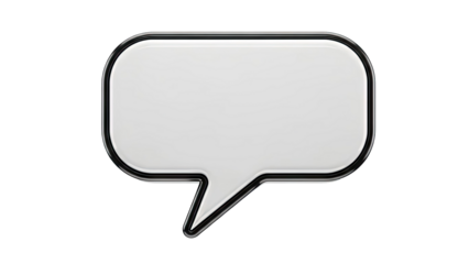 Glossy Speech Bubble with Black Outline