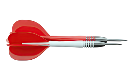 Two Darts, Red and White, Side by Side