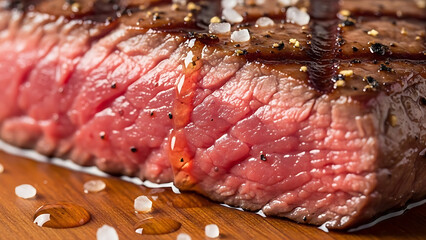 Grilled Steak with Pepper and Sauce.