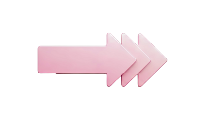 Three Pink Arrows Pointing Right