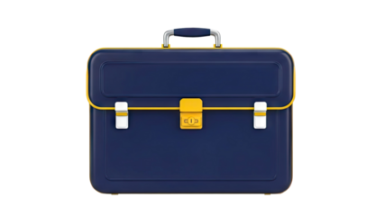 Blue and Yellow Briefcase