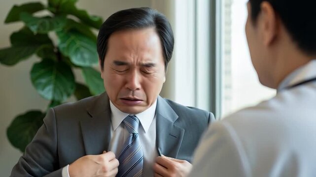 カウンセリング中の精神科医と患者