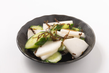 浅漬け　かぶ　きゅうり　塩昆布あえ