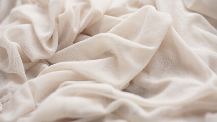 Light Cream Fabric with Gentle Folds