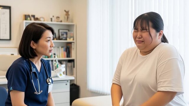 心の病に悩む若い患者の精神科受診