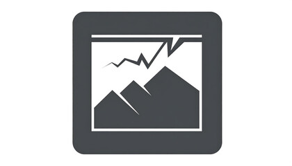Minimalist Mountain Landscape Picture Icon