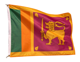 Flag of Sri Lanka Isolated on transparent or white background