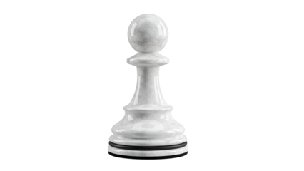 White Marble Chess Pawn