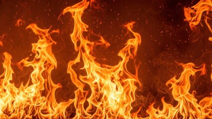 Fototapeta premium Intense and captivating flames create a mesmerizing fiery texture backdrop