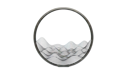 Abstract Circular Wave Art