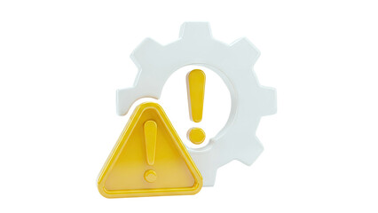 Warning Symbol and Gear Icon