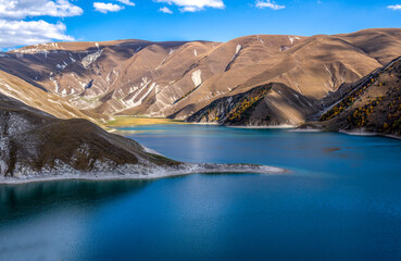 Lake Kezenoy-am is located on the border of the Chechen Republic and the Republic of Dagestan. The...