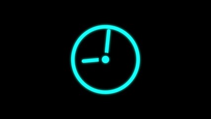 clean and modern clock icon animation representing time, countdown, deadline, schedule, and time management. Designed in a minimalist style with smooth motion, ideal for apps, websites,
