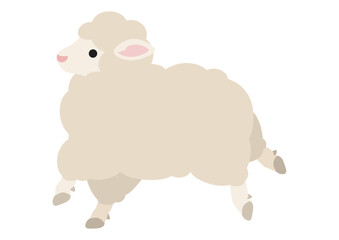 弾むように前進するひつじ