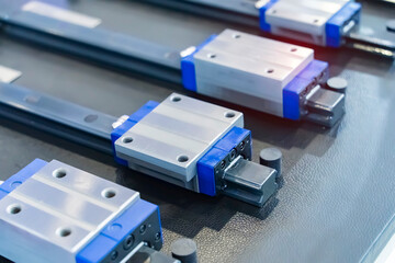 precision linear ball bearing and guide way support of machine for industrial work