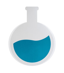 Obraz premium PNG blue liquid flask sticker transparent background