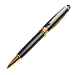 Naklejka premium Elegant black and gold writing instrument with polished finish image