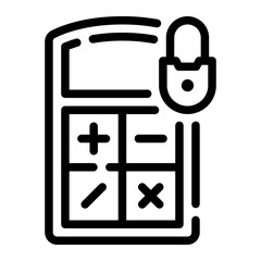 Fototapeta premium padlock line icon