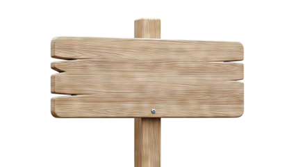 Wooden Signpost with Blank Plank