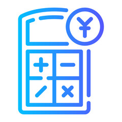 Fototapeta premium yuan gradient icon