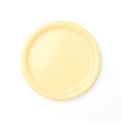 3Dイラスト_皿_黄色