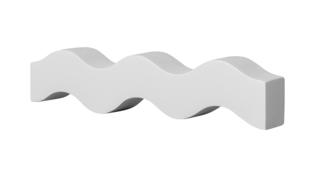 Gray wavy png, geometric shape sticker, isolated object design - Powered by Adobe