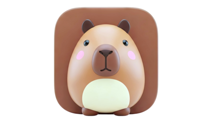 Cute Capybara Character Icon