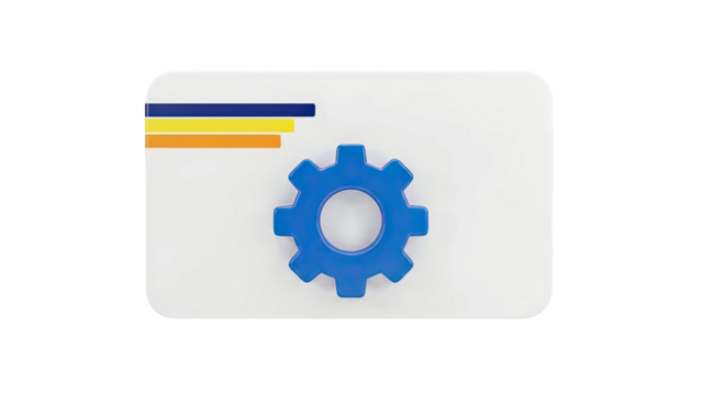 Gear icon on a file or document interface - Powered by Adobe