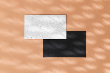 Business card png mockup, flat lay corporate identity set