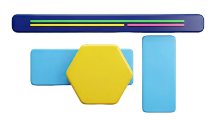 Abstract geometric composition with vibrant colors