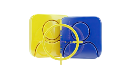 Targeted people icons with crosshairs